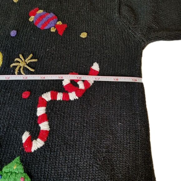 Vtg Nutcracker Christmas Sweater Medium Holiday Ugly Xmas Jumper Embroidered M - Picture 4 of 7